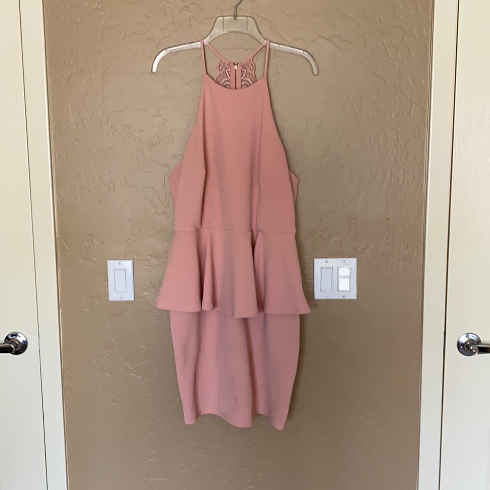 Charlotte Russe Pink Peplum Dress